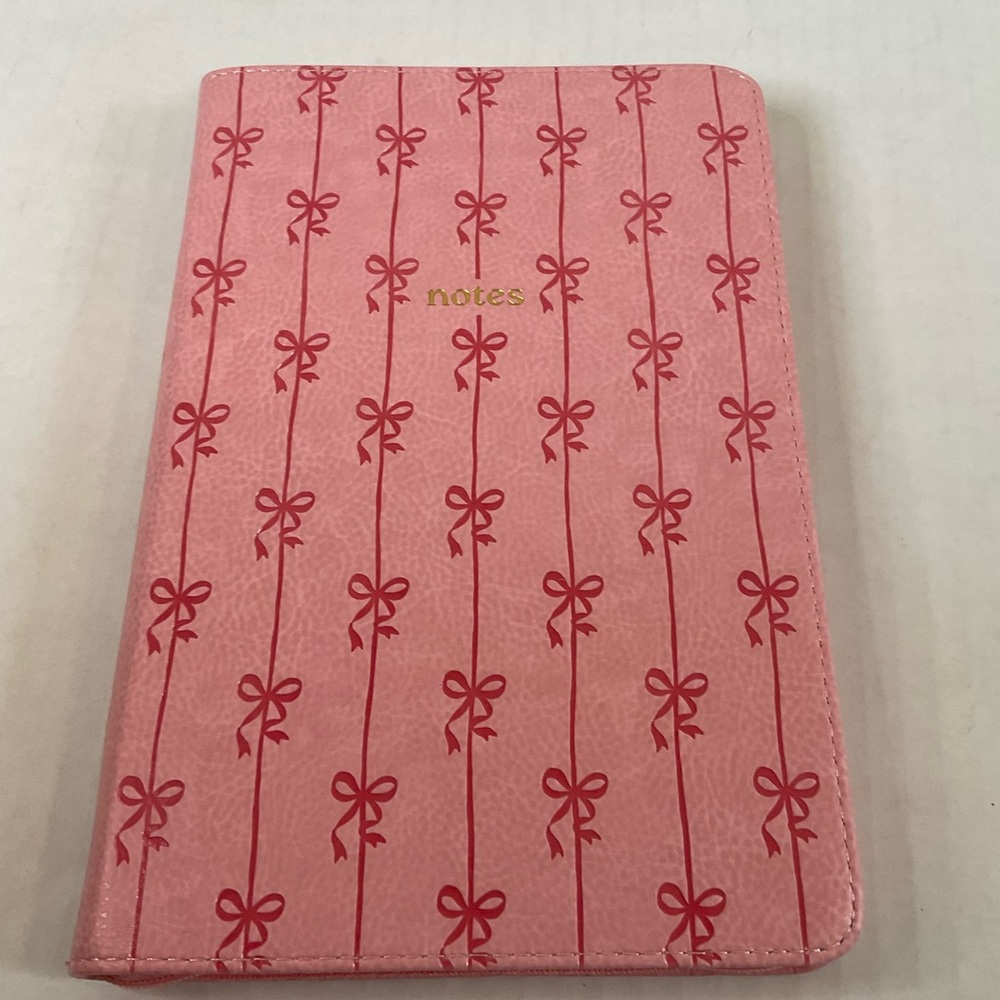 Pink Bow Patterned Notebook